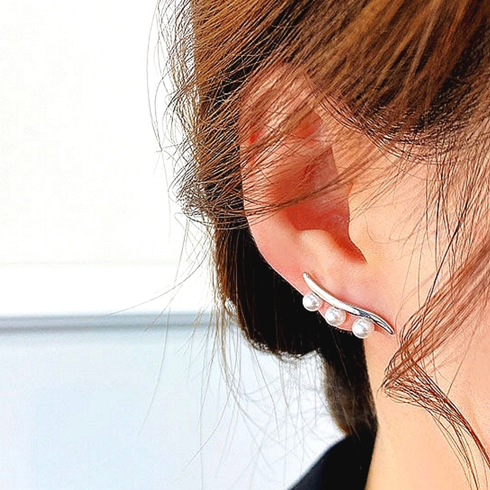 NEW Women's Wear 2 Way 14k Gold-Plated Tassel Pearl Dangle Earrings